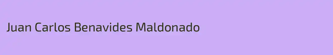 Juan Carlos Benavides Maldonado